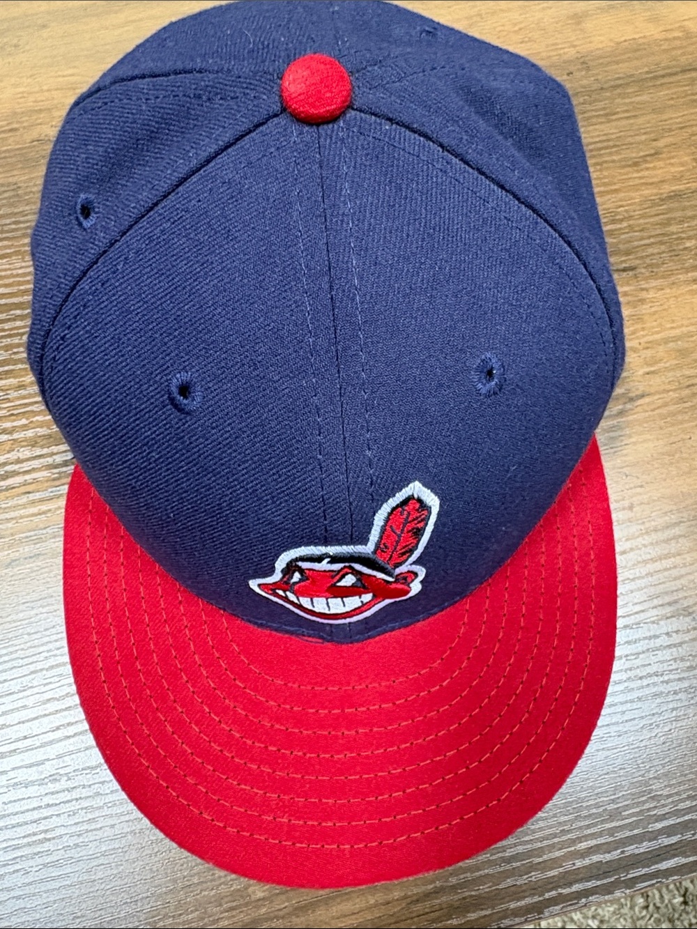 New Era 59Fifty Cleveland Indians Vintage Fitted Hat     Size 7 - Picture 3 of 5